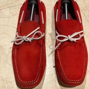 Salvatore Ferragamo red loafers